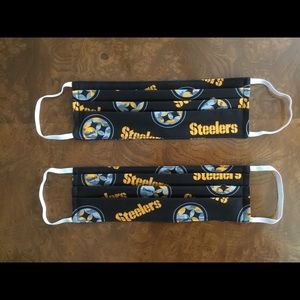 2 Men’s Handmade Pittsburgh Steelers Face Masks